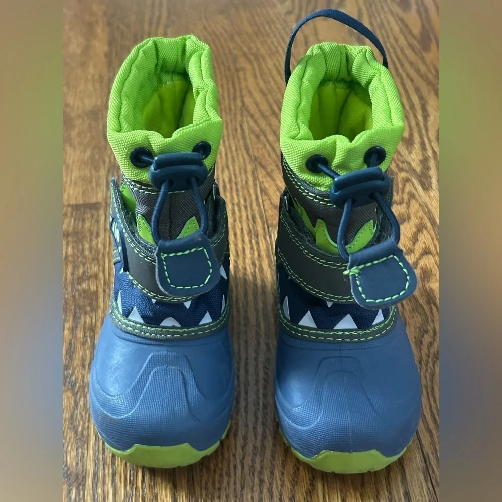 Thermolite Blue Green Insulated Winter Snow Boots Waterproof Cold Weather Size 6